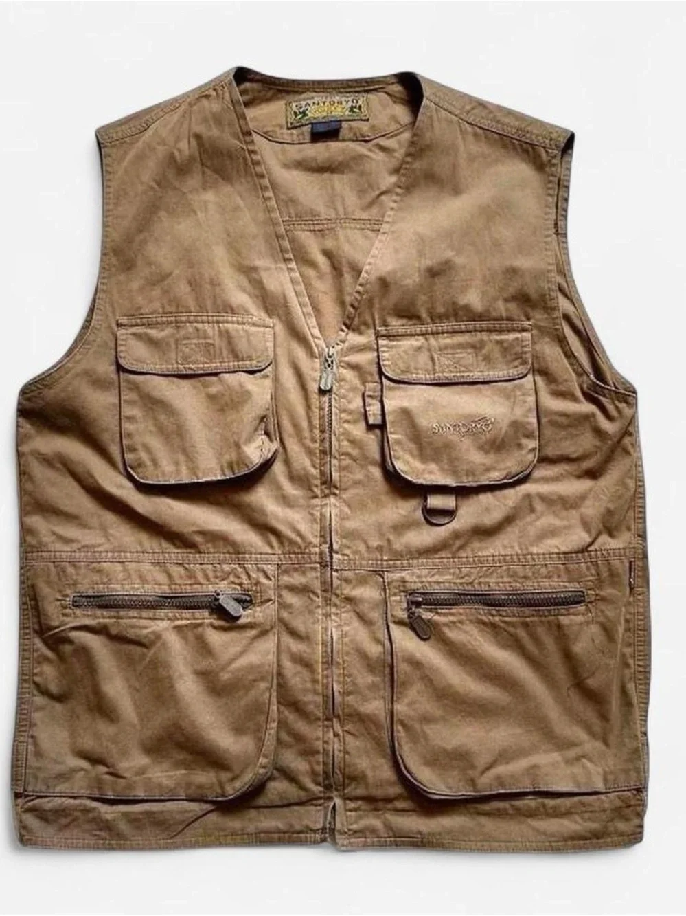 Vintage Outdoor Utility Vest - khaki Brown men’s large